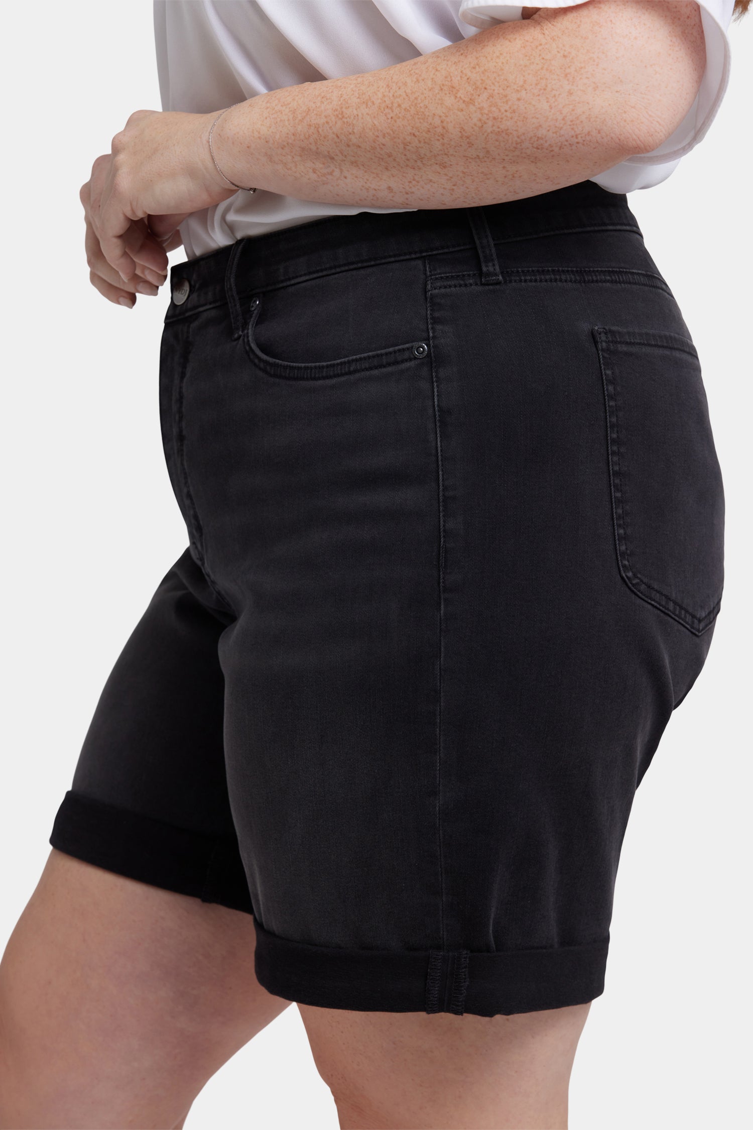 Plus Size Diana Relaxed Denim Shorts in Cadiz Royal Blue - Comfortable Women's Casual Summer Shorts for Beach, Travel & Everyday Wear