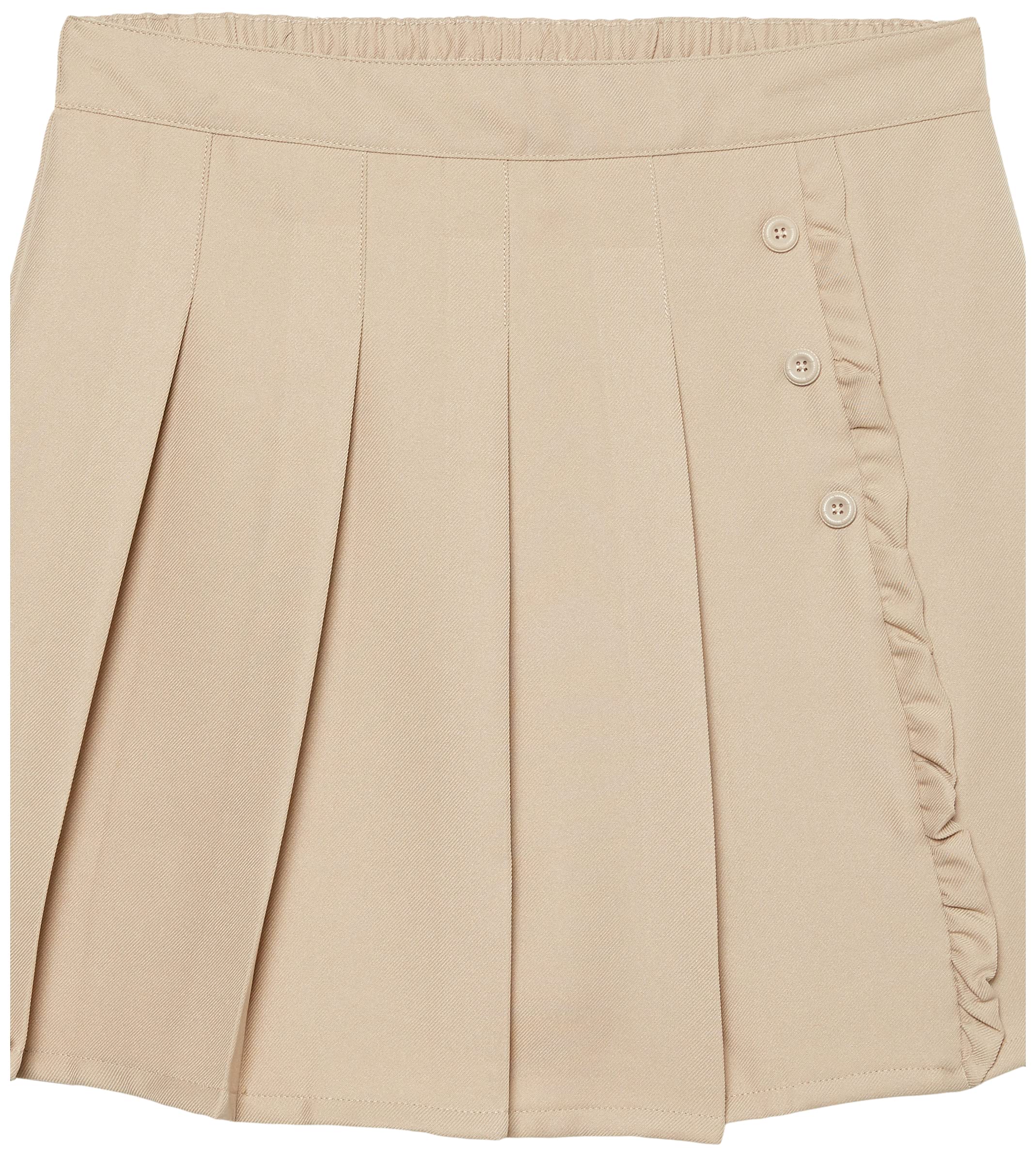 Nautica Girls' Pleated School Uniform Skirt with Built-in Shorts - Stretch Knit Waistband & Easy Pull-On Design for Comfortable All-Day Wear - Perfect for School, Church, and Special Occasions