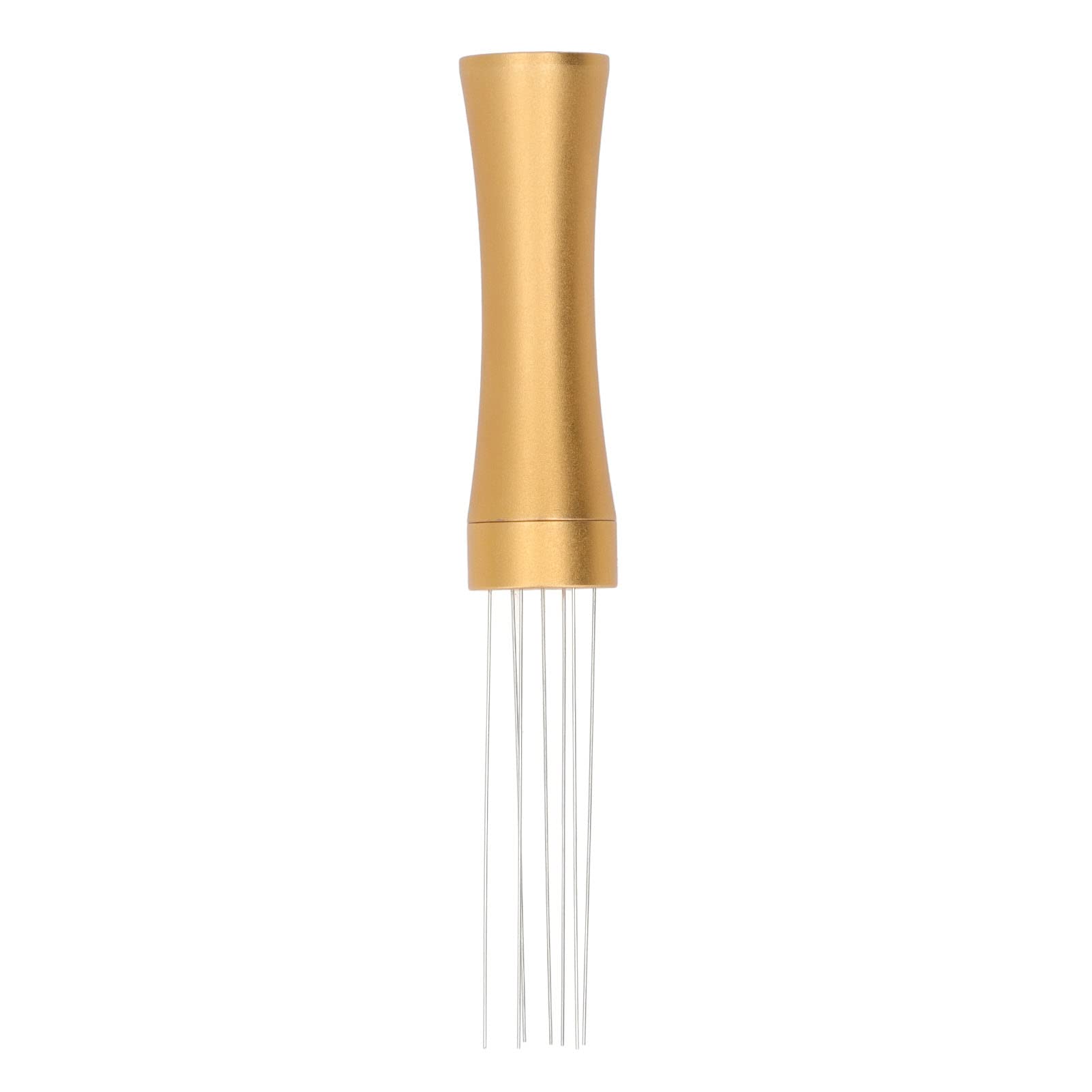 Premium Stainless Steel Espresso Coffee Stirrer & Distributor - Needle Type Coffee Powder Stirring Tool for Portafilter - Gold Aluminum Alloy Barista Accessory for Perfect Espresso Extraction at Home or Café