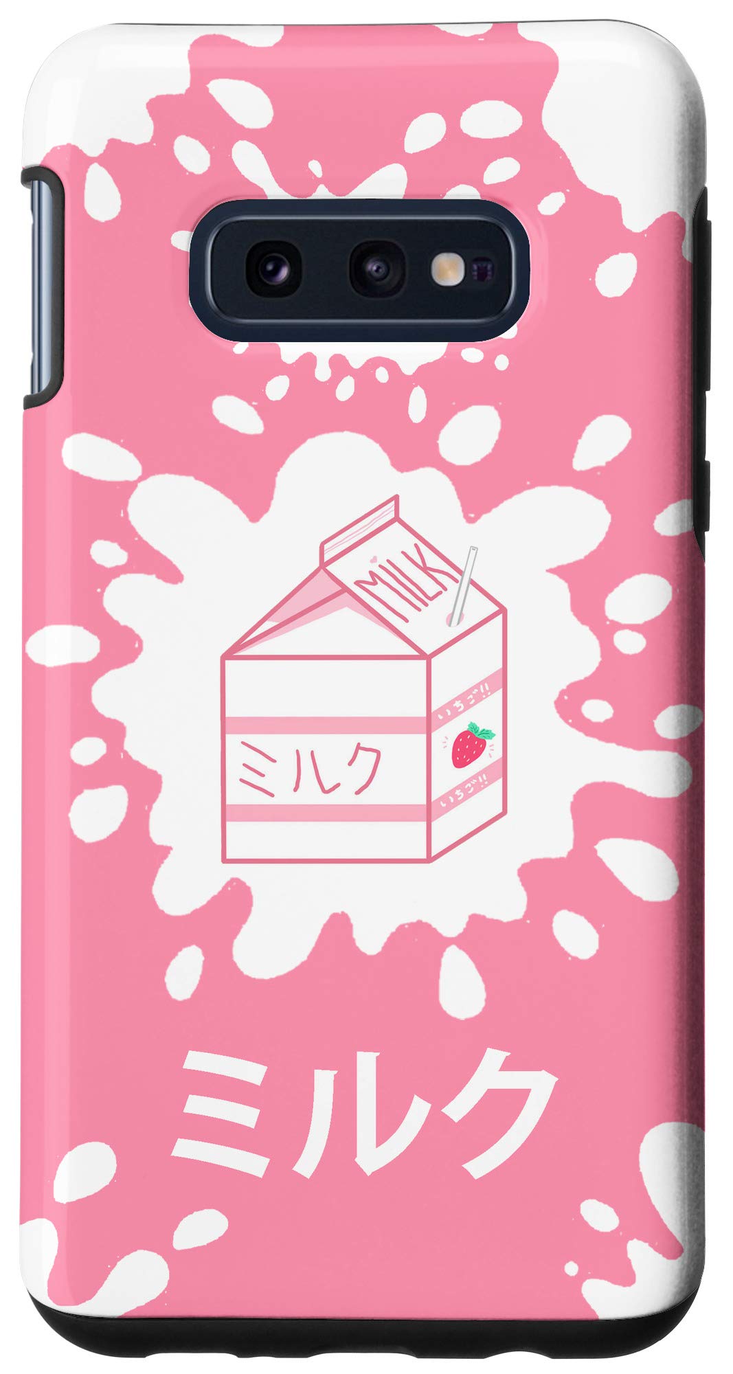 Samsung Galaxy S10e Kawaii Anime Japanese Strawberry Milk Carton Case - Cute Otaku Phone Cover for Anime Fans, Perfect for Daily Use & Cosplay Events