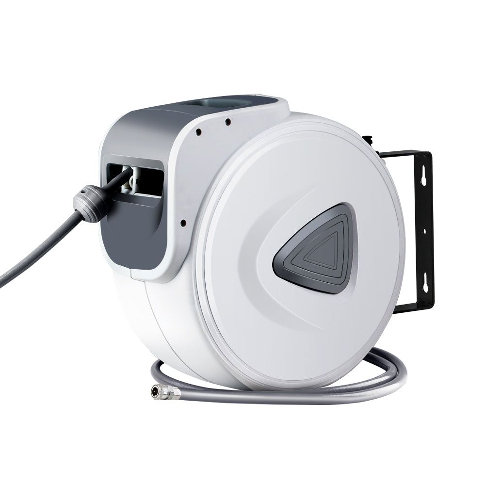 Giantz 10m Retractable Air Hose Reel with Swivel Wall Mount - Heavy Duty Compressor Hose for Garage, Workshop & Automotive Use