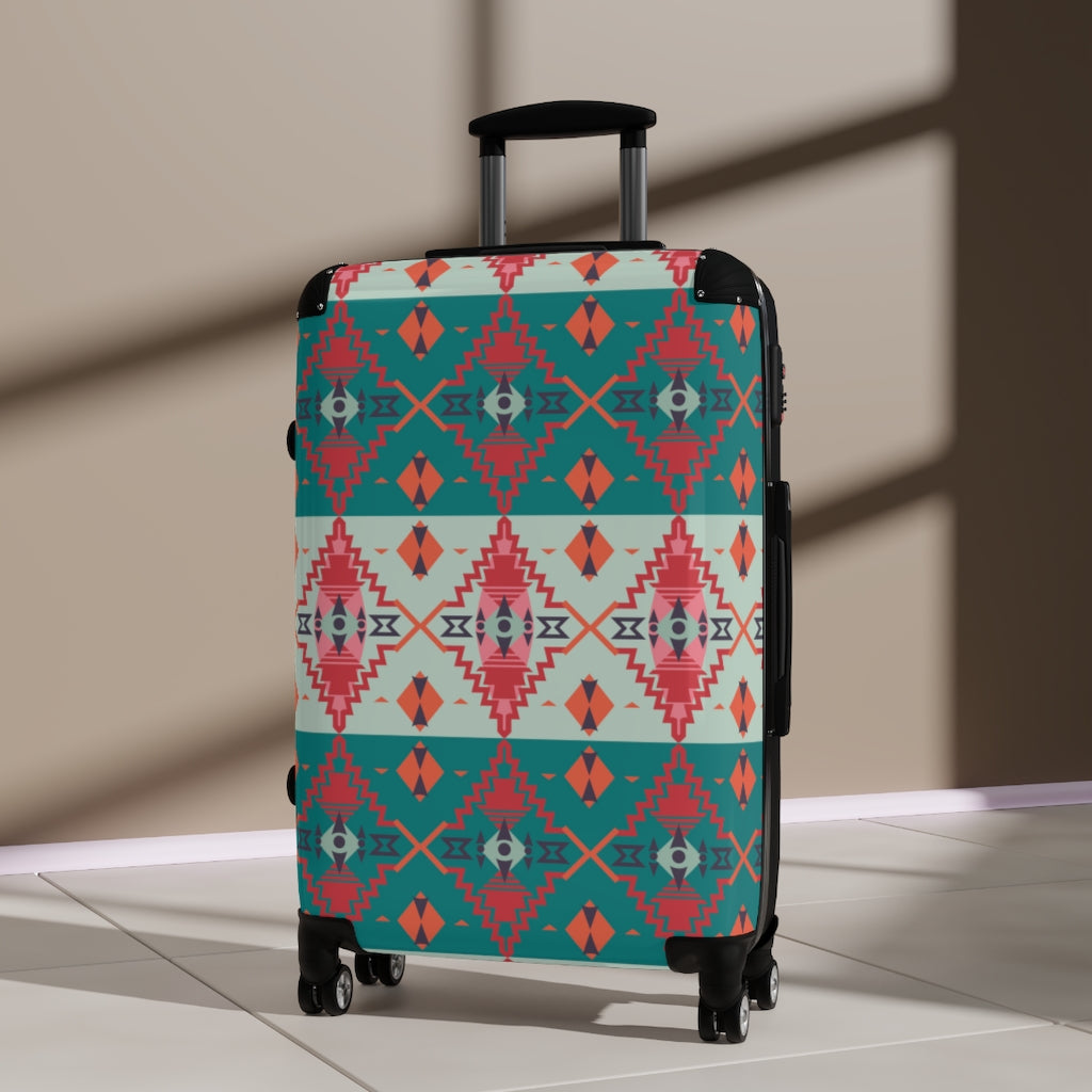 Southwestern Hardshell Luggage Set - Sahara Sunset Design, 3 Sizes (20/24/28 Inch) for Travel, Vacation & Business Trips