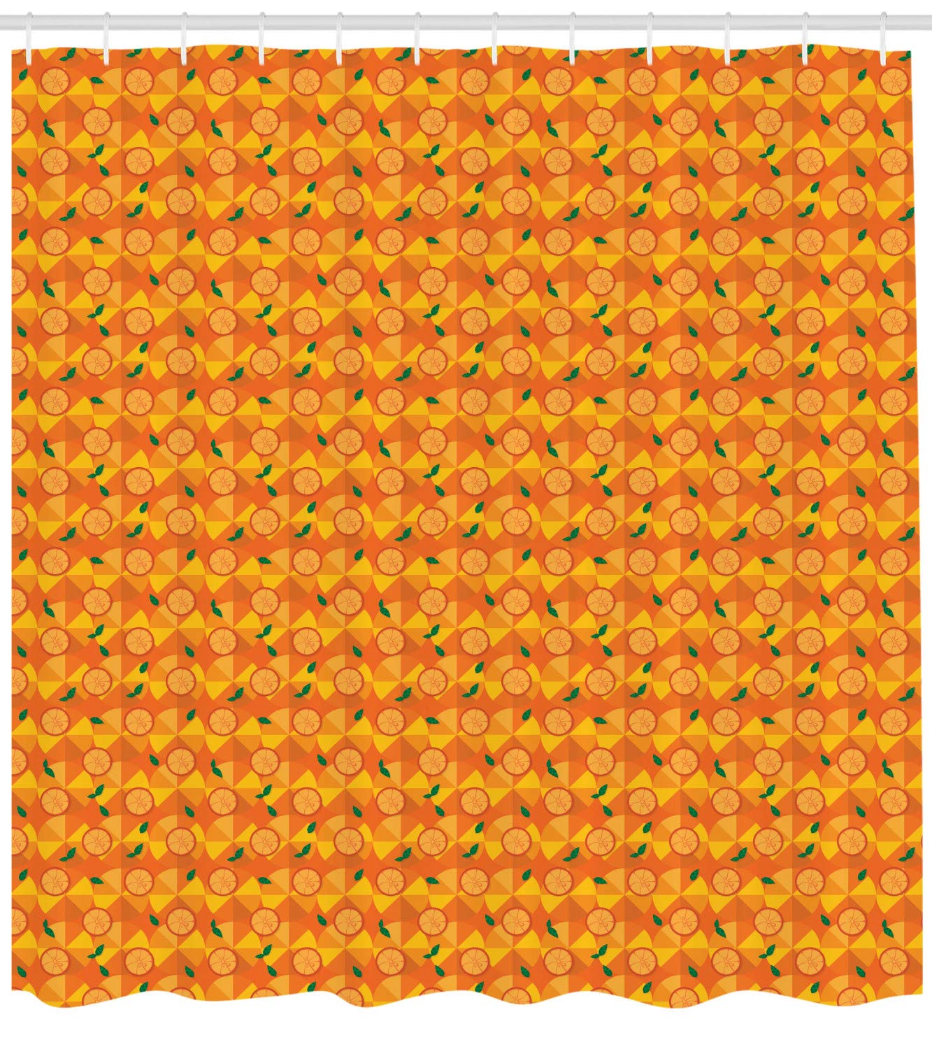 Ambesonne Citrus Shower Curtain - Orange & Yellow Slices, 69x84 Inches for Bathroom Decor