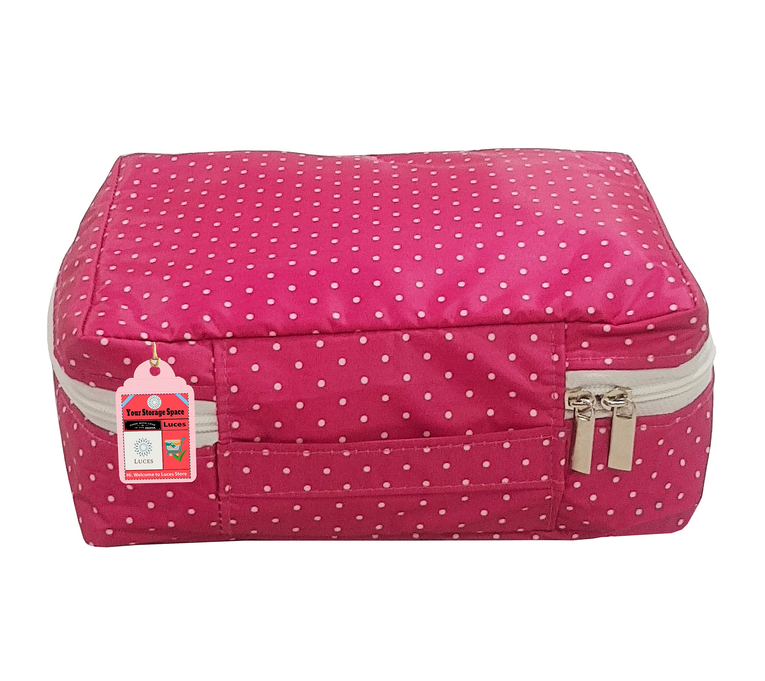 Pink Makeup Storage Box & Jewelry Organizer for Women - Portable Cosmetic Vanity Case, Toiletry Travel Pouch, Wardrobe Accessory - Perfect for Travel, Home & Daily Use