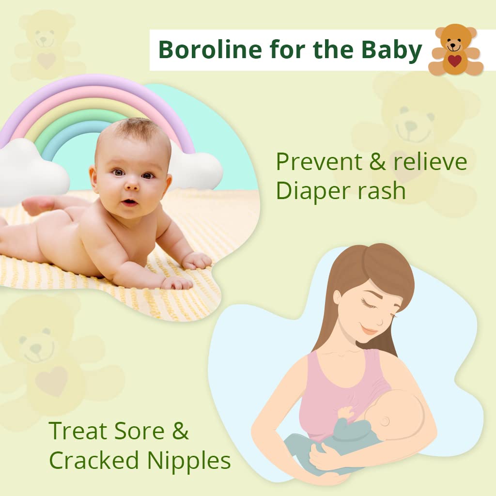 BOROLINE Bo Body Lotion 100ml with Mango Butter & Antiseptic Ayurvedic Cream 100g - 24 Hour Deep Moisturizer for Dry Skin - Enriched with Lanolin Oil & Glycerin - Pack of 2 - Perfect for Daily Hydration & Skin Repair at Home or Travel