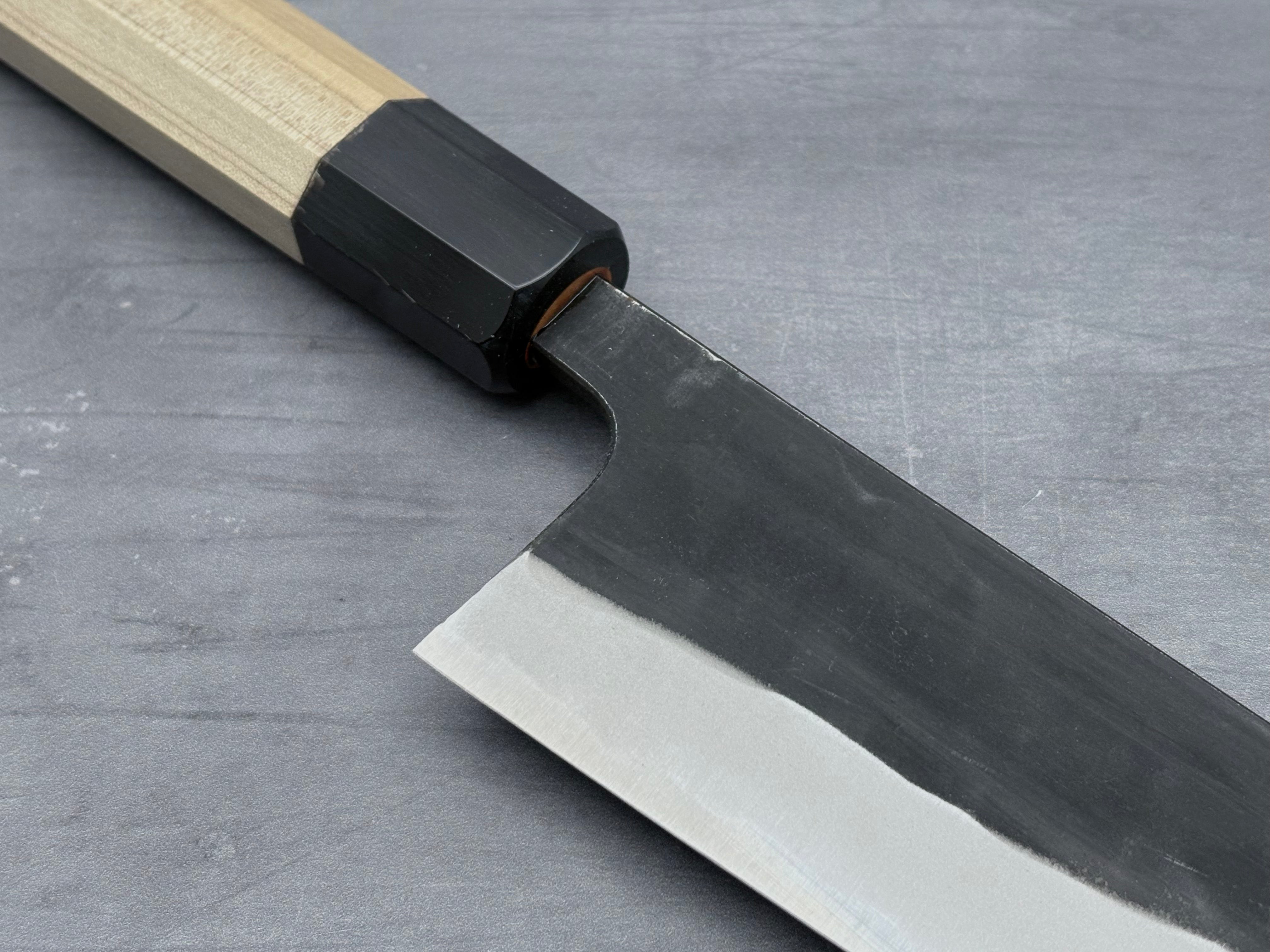 Premium Nakamura Hamono Kaishin White #2 Kurouchi Gyuto 210mm Japanese Chef Knife - High Carbon Steel Blade for Professional Cooking, Sushi & Meat Cutting