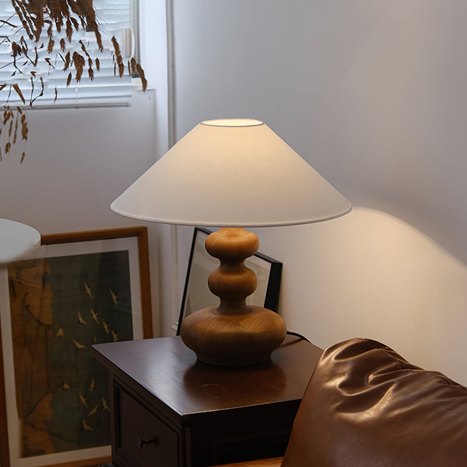 Creative Gourd Table Lamp - Handmade Natural Decorative Lighting for Living Room, Bedroom & Office - Perfect for Cozy Home Decor & Ambient Lighting