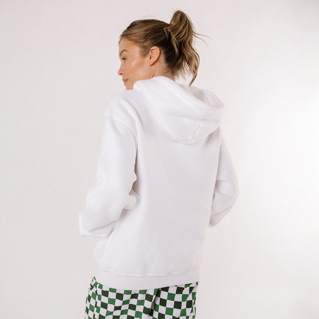 Arrive Hoodie for Men & Women - Soft Cotton Pullover Sweatshirt with Kangaroo Pocket - White - Perfect for Casual Wear, Gym, and Outdoor Activities