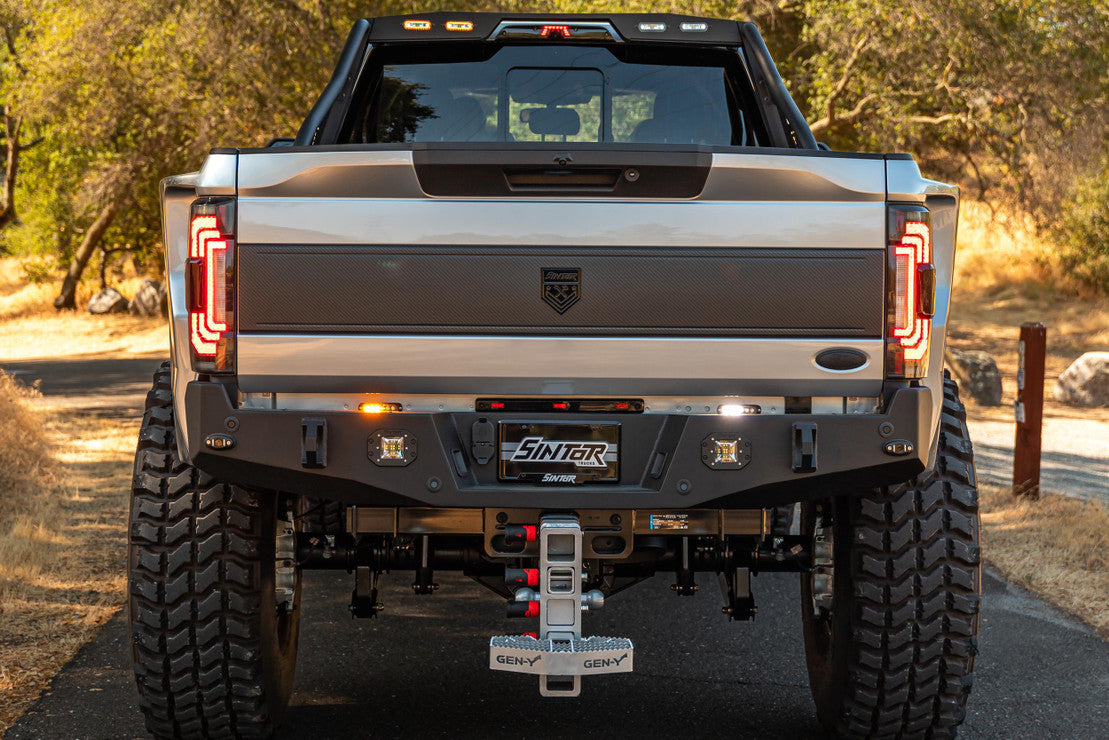 2017-2022 Ford Super Duty XB LED Tail Lights - Smoked Black Housing with Sequential Turn Signals - Upgrade for F250 F350 F450 - Enhanced Visibility & Style for Night Driving & Off-Road Adventures