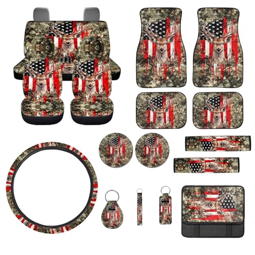 American Flag Deer-Green
