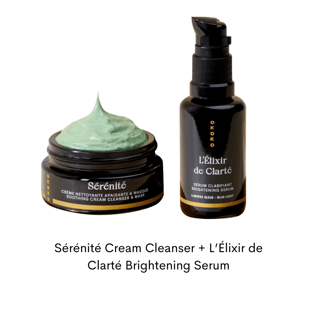 AHA Brightening Duo Set - Skin Brightening & Exfoliating Treatment for Glowing Complexion | Perfect for Daily Skincare Routine & Nighttime Regimen