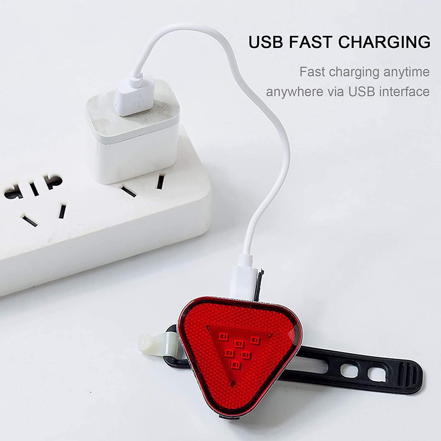 USB Rechargeable Waterproof Bike Tail Light - Ultra Bright Bicycle Safety Brake Rear Light for Road & Mountain Bikes | Easy Installation for Night Cycling & Commuting