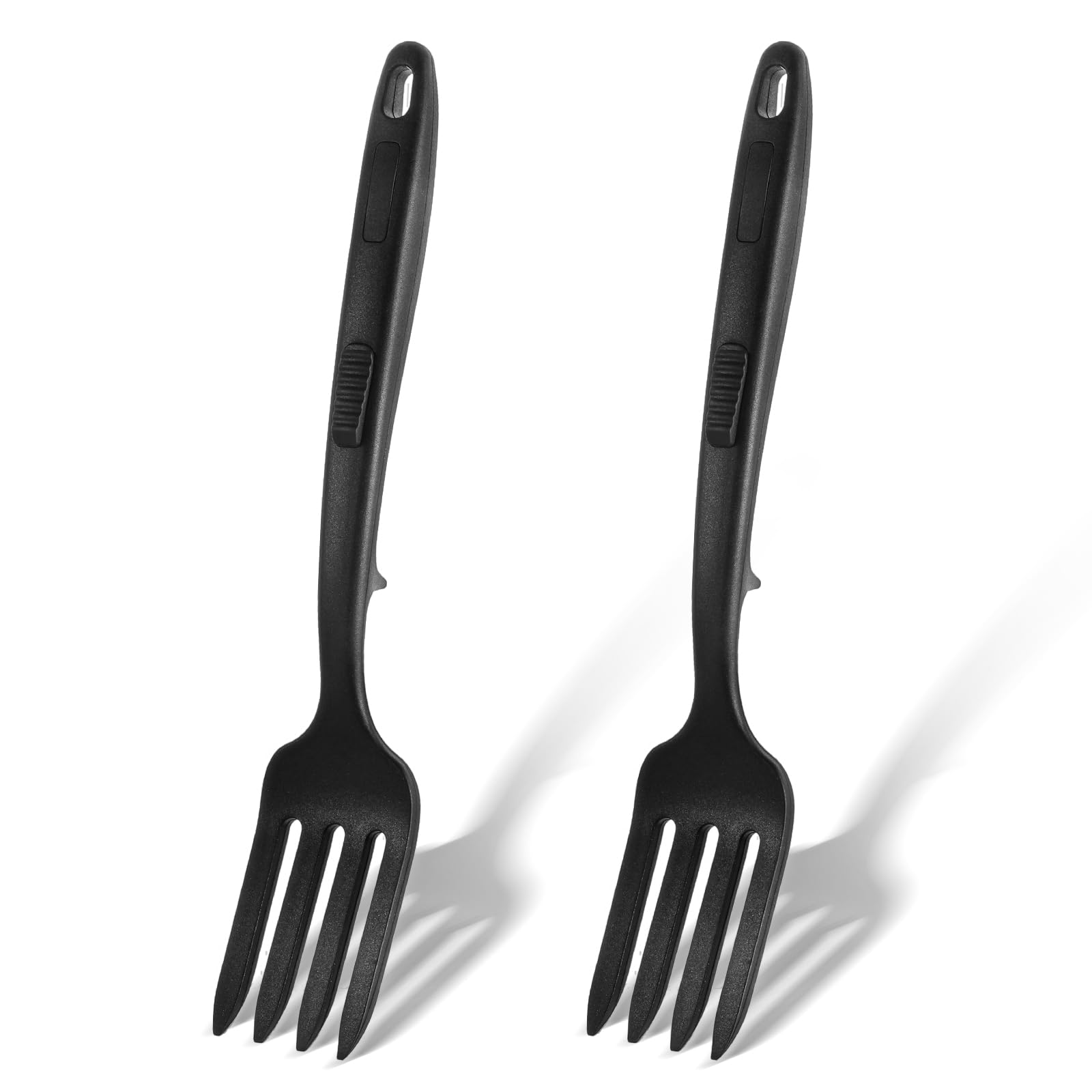 2-Pack Cobee Silicone Flexible Forks - 11.6 Inch Heat-Resistant Cooking Utensils, Dishwasher Safe, Non-Stick Blending Forks for Baking, Mixing & Serving - Perfect for Kitchen, BBQ & Outdoor Cooking