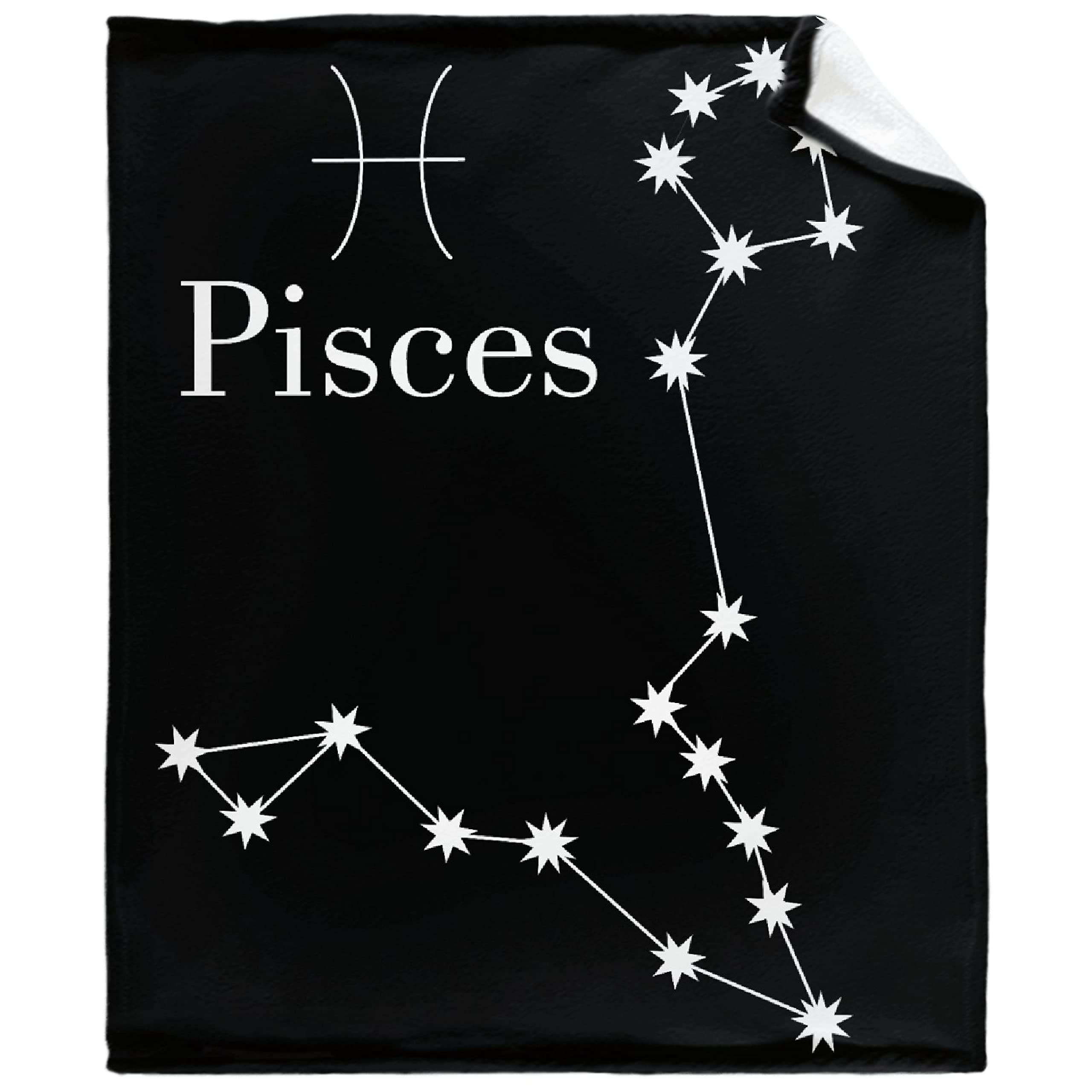 Pisces Fleece Blanket - Ultra Soft & Cozy Lightweight Plush Throw for Sofa, Couch, Bed - 90x120 Inches - Perfect for Family Movie Nights & Winter Snuggles