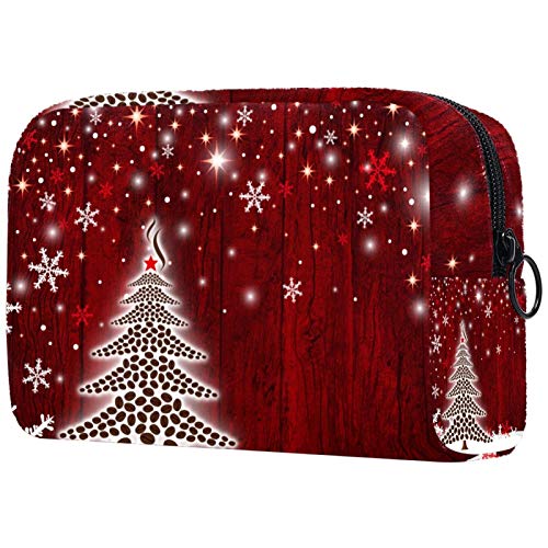 Christmas Tree Makeup Bag for Women - Waterproof Travel Cosmetic Organizer with Zipper, Portable Toiletry Case for Holiday Gifts & Daily Use - Perfect for Travel, Gym, and Home Storage