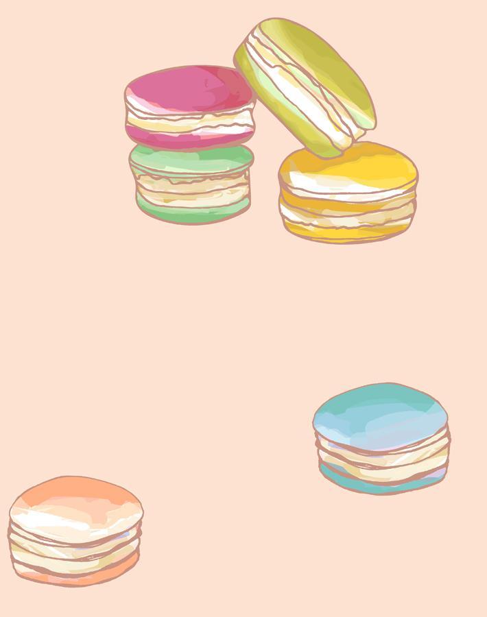 Nathan Turner Peach Macarons Wallpaper - Elegant French-Inspired Decor for Dining Rooms & Bedrooms