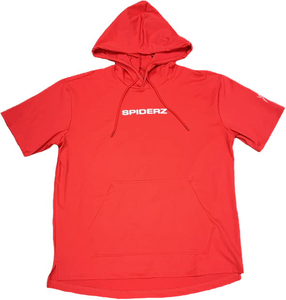 Spiderz Men's Short Sleeve Training Hoodie - Lightweight Workout Jacket for Gym & Running (Black, Navy, Gray) - Perfect for Fitness, Jogging & Casual Wear