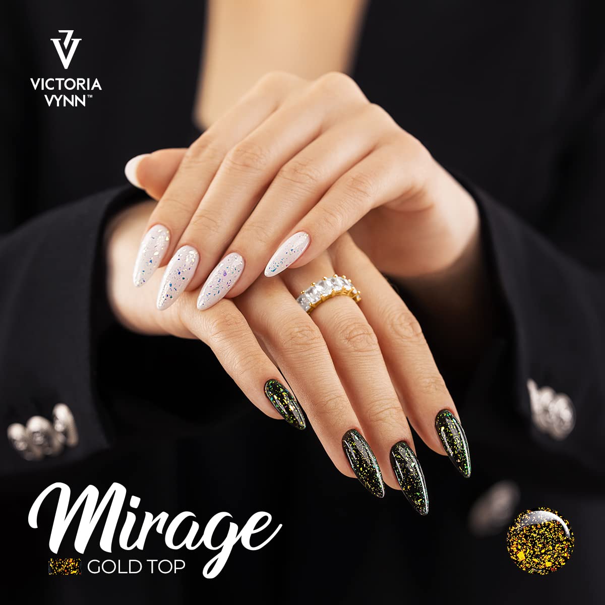 Victoria Vynn GEL POLISH Top Gold Mirage No Wipe UV LED Gel Polish - 8ml Long-Lasting Shine for Nail Salon & DIY Manicure at Home
