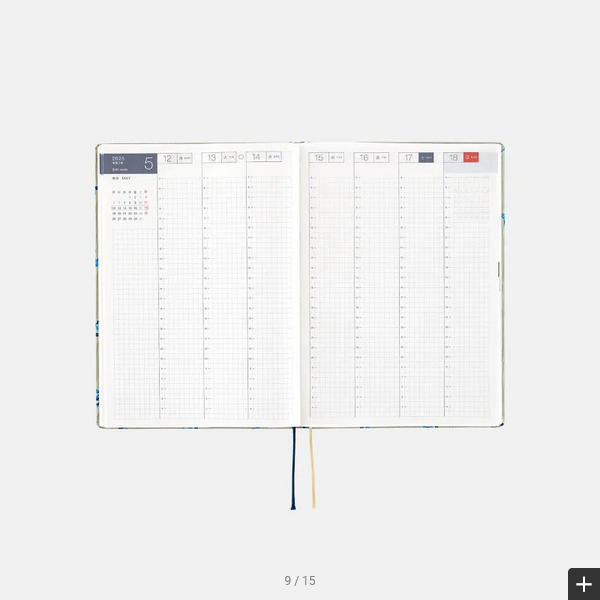 Hobonichi Techo 2025 Planner - Bow & Tie Snake Design A5 Size Daily Journal (January Start, Monday Start) English Edition - Perfect for Work, School & Personal Organization