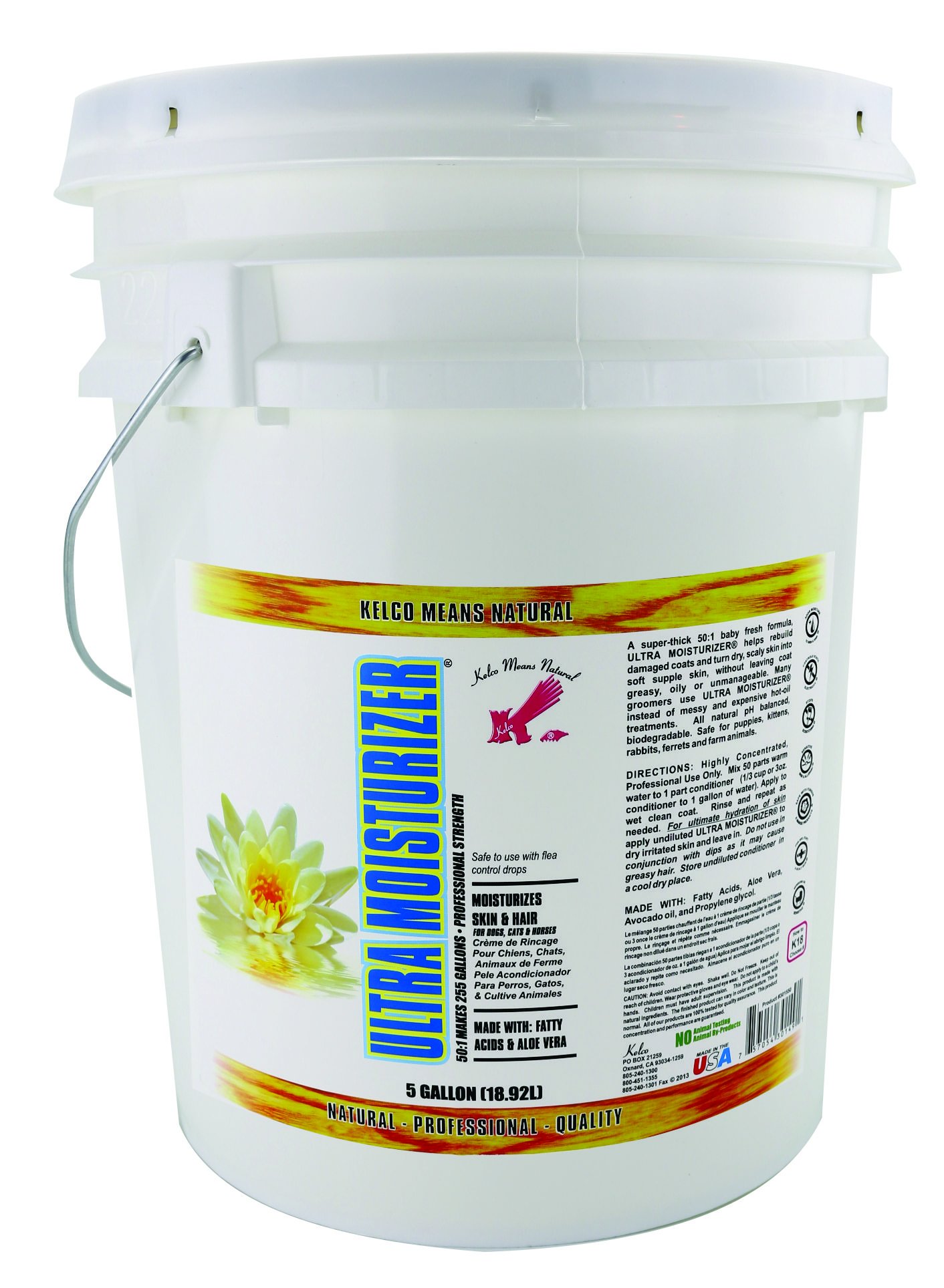 Kelco 50:1 Ultra Moisturizing Hair Conditioner - 5 Gallon Bulk Size for Salons & Professional Use | Deep Hydration for Dry, Damaged Hair - Perfect for Commercial Hair Care Businesses & Spas