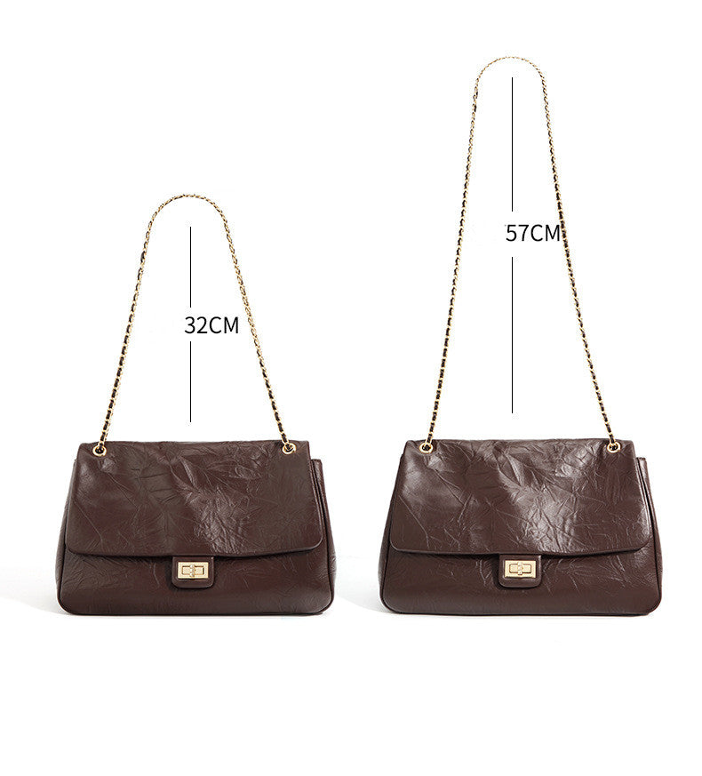 Soft Chain Strap Shoulder Bag for Women - Stylish Crossbody Purse with Adjustable Leather Strap, Perfect for Work, Travel & Evening Out