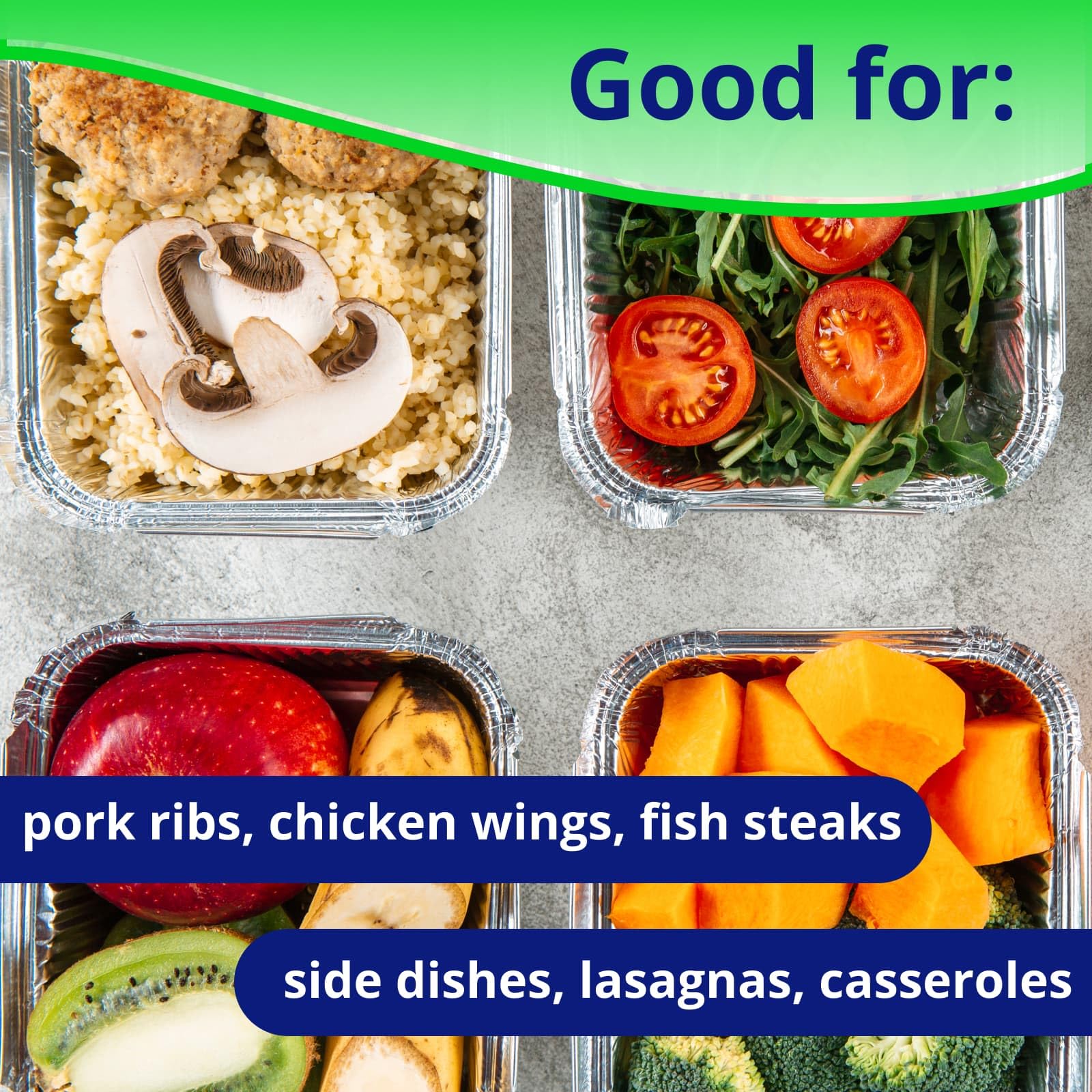 IDL Packaging 4 lb. Oblong Aluminum Foil Pans with Lids - 13