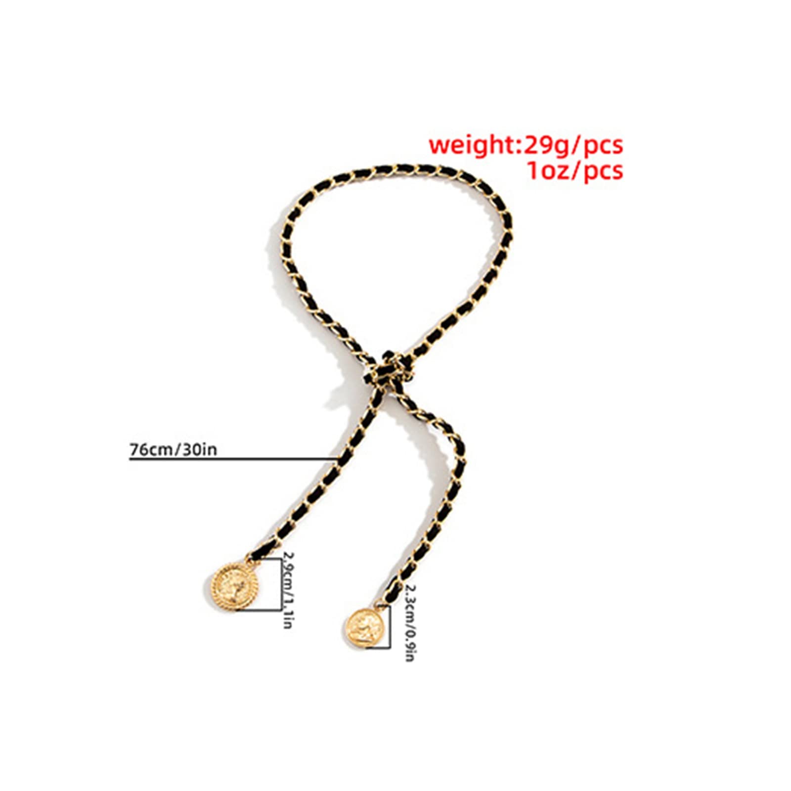 Women's Thick Gold Chain Necklace - Silver Plated Vintage Velvet Coin Pendant Jewelry for Women | Perfect for Parties, Date Nights & Special Occasions