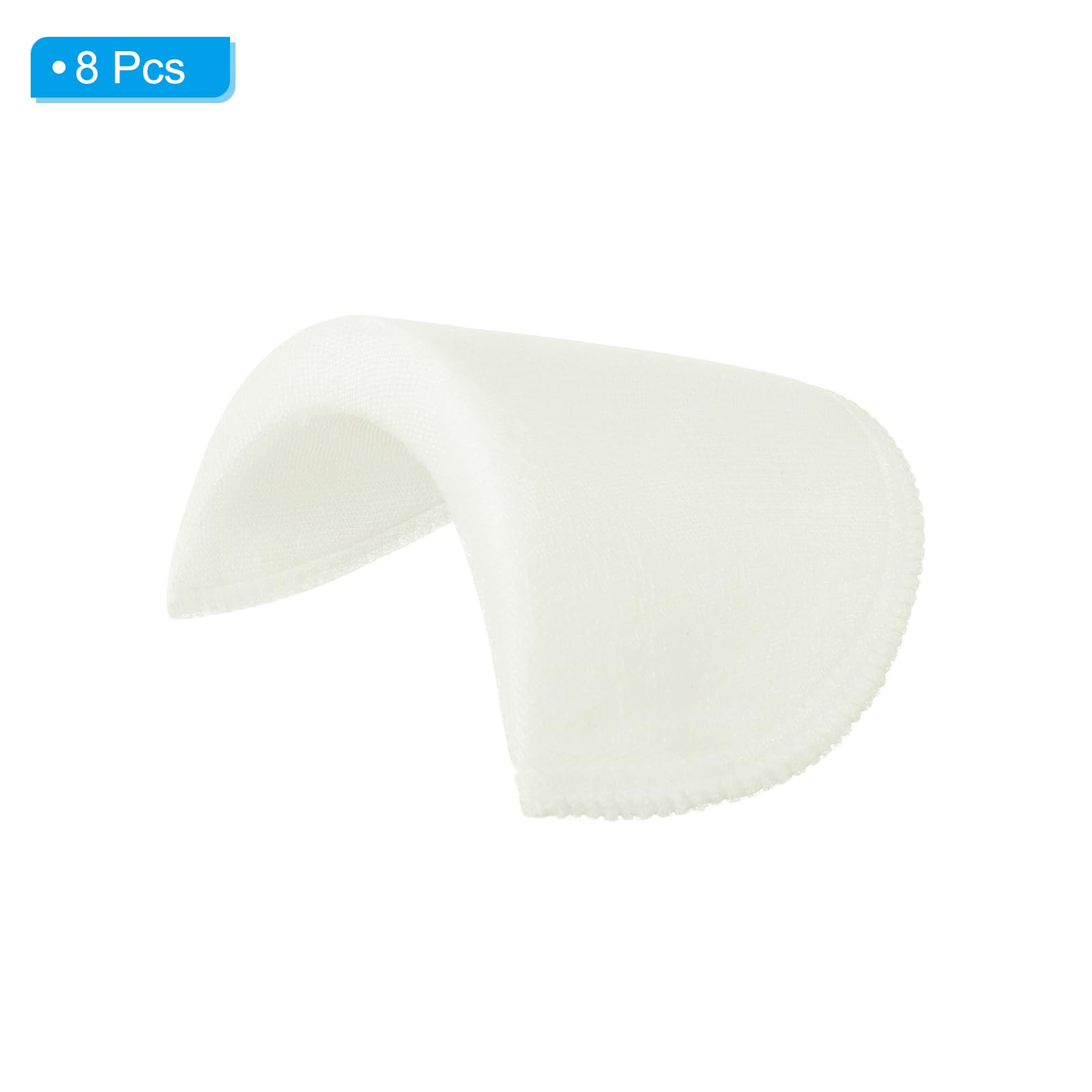 PATIKIL 4 Pairs Shoulder Pads for Suits - Breathable Sponge Shoulder Pads for Men's Blazers & Women's Clothing - Thick Costume Shoulder Enhancers for Sewing & Tailoring (White) - Perfect for Formal Wear, Cosplay & Costume Design