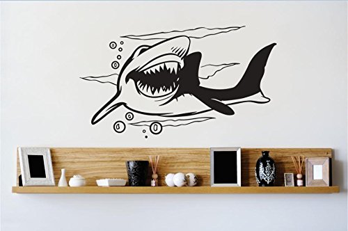 Removable Shark Wall Decals for Kids Bedroom - 22x32 Inch DIY Home Decor Stickers - Perfect for Nursery, Playroom & Boys Room Decor