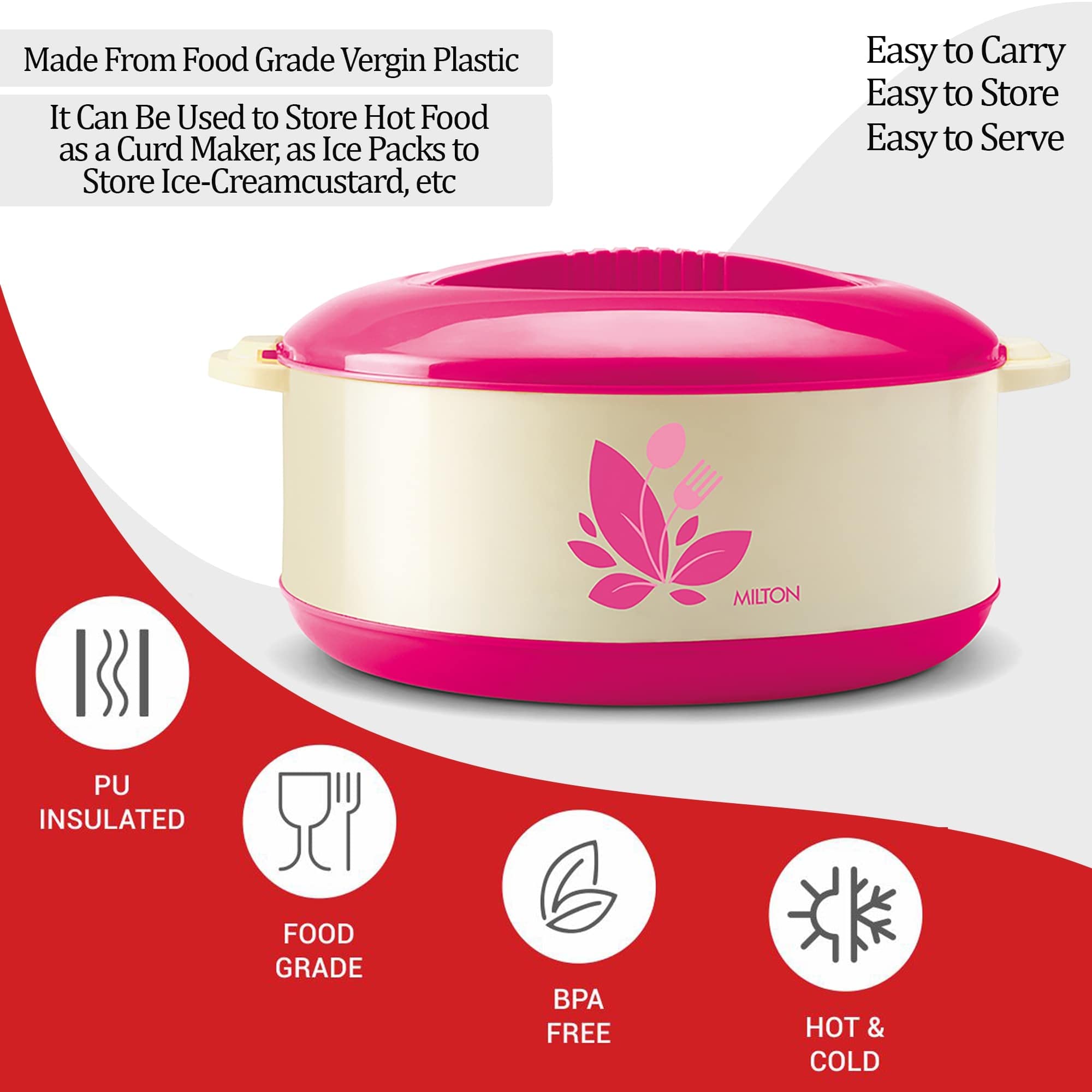 Milton Orchid Jr. 3-Piece Casserole Set in Pink - Perfect for Cooking, Serving & Gifting | Oven-Safe Bakeware for Family Dinners & Holiday Meals