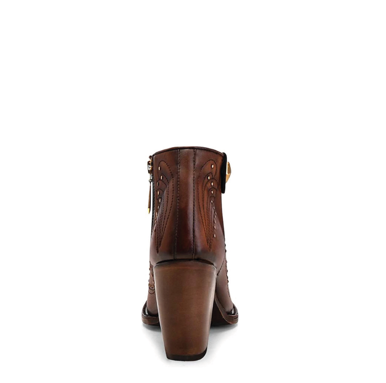 **Women's Cuadra Chestnut Brown Fashion Cowboy Leather Ankle Boots – Stylish Western Booties for Casual Wear, Country Outfits & Cowgirl Fashion**