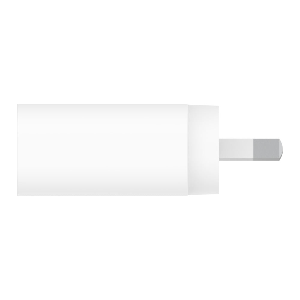 Belkin 25W PD PPS Fast Wall Charger with 1M USB-C to USB-C Cable - White | Compatible with iPhone 15, Samsung Galaxy, iPad & More | Perfect for Home, Office & Travel Charging
