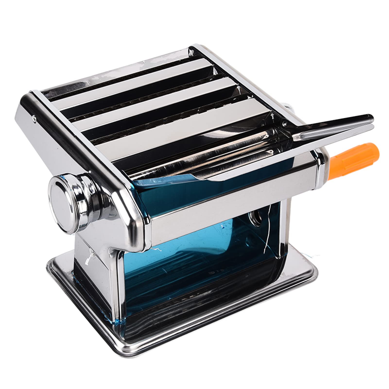 Stainless Steel Manual Pasta Maker Machine - 3 Blade Dough Sheeter for Homemade Noodles, Ravioli & Lasagna | Perfect for Italian Cooking, Restaurant & Home Kitchen Use