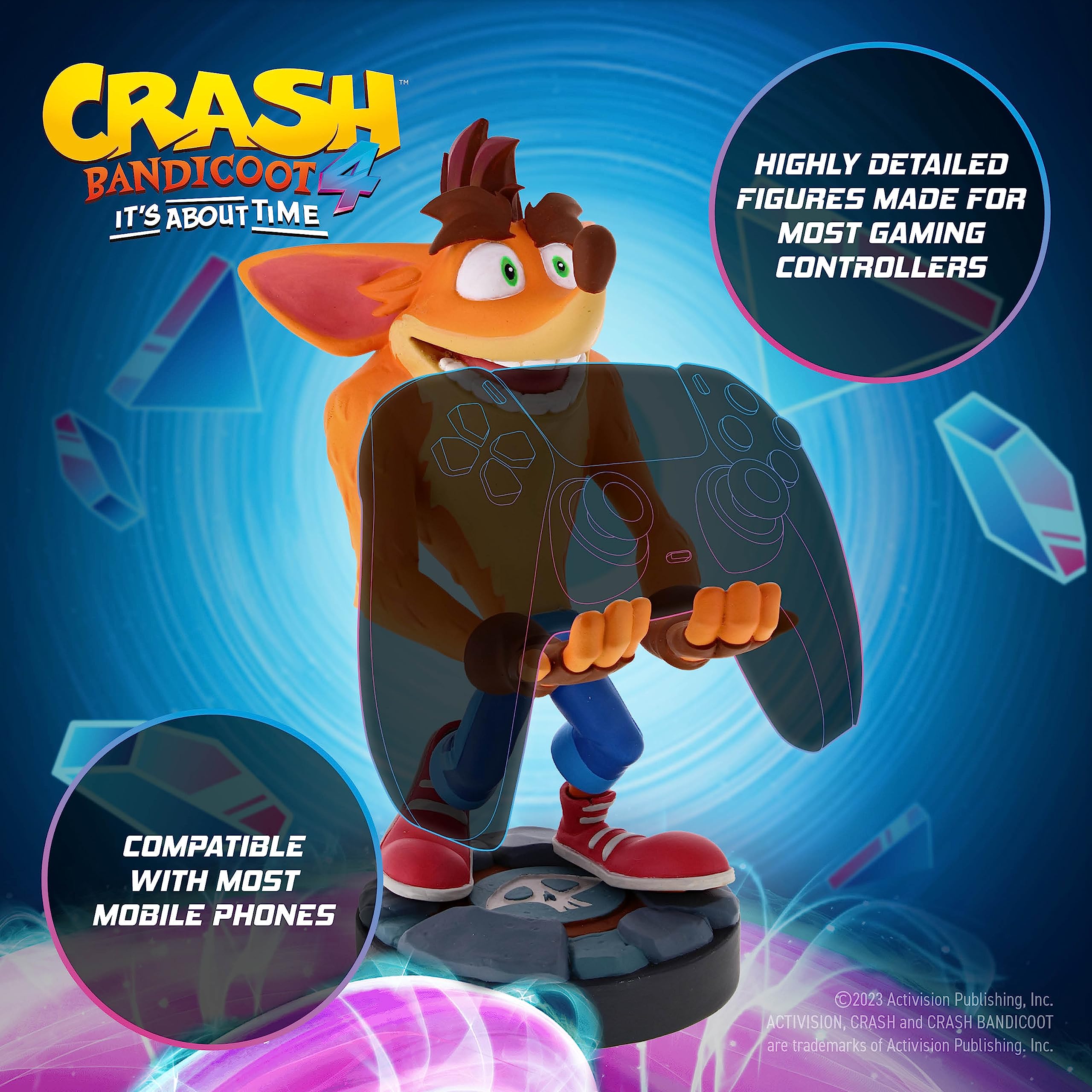 Crash Bandicoot Gaming Accessories Holder & Phone Stand - Compatible with Xbox, PlayStation & Nintendo Switch Controllers - Perfect for Gaming Setup & Desk Organization