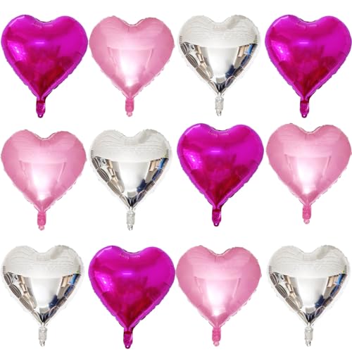12 Pink Silver Hot Pink