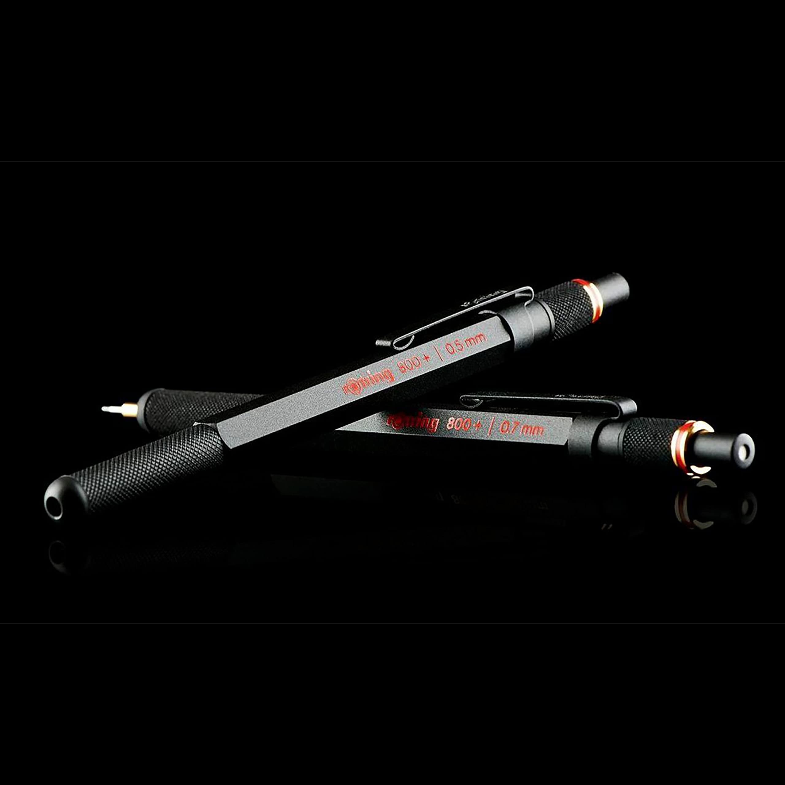 Rotring 800+ Professional Mechanical Pencil with Touchscreen Stylus - 0.7mm Black Drafting Pencil for Engineers, Architects & Artists | Perfect for Technical Drawing, Note-Taking & Digital Design
