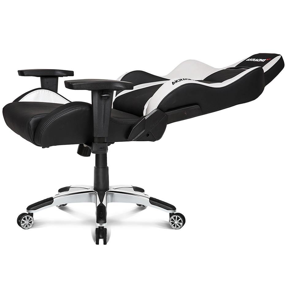 AKRACING Premium V2 Gaming Chair - Ergonomic Office Chair with Adjustable Lumbar Support & Headrest - White Gaming Chair for PC, Esports & Home Office Setup