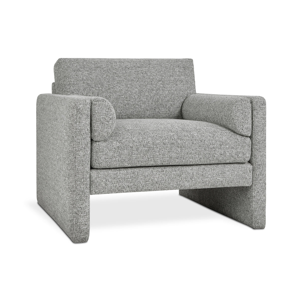 M Co Living Laurel Armchair - Modern Accent Chair for Living Room, Bedroom & Office - Comfortable Upholstered Armchair with Wooden Legs - Perfect for Reading, Relaxing & Home Decor