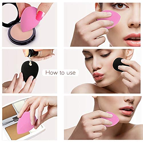 Professional Makeup Sponge Beauty Blender (Pack of 2) - Soft Face Sponge Puff for Flawless Foundation & Concealer Application | Perfect for Liquid, Cream & Powder Makeup | Ideal for Everyday Use & Travel