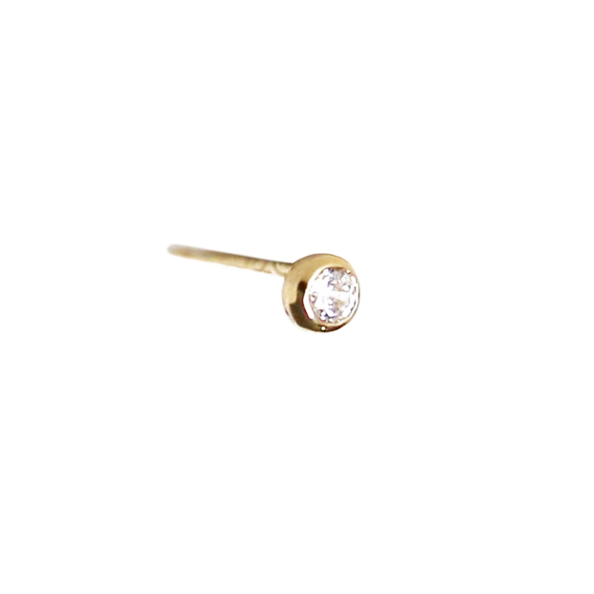14K Gold Tiny Diamond Stud Earrings for Women - Elegant Minimalist Studs for Everyday Wear & Special Occasions