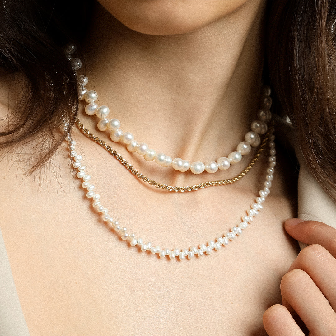 3mm Aspen Pearl Necklace - Elegant Cultured Freshwater Pearls for Women, Wedding, Anniversary & Special Occasion Jewelry Gift