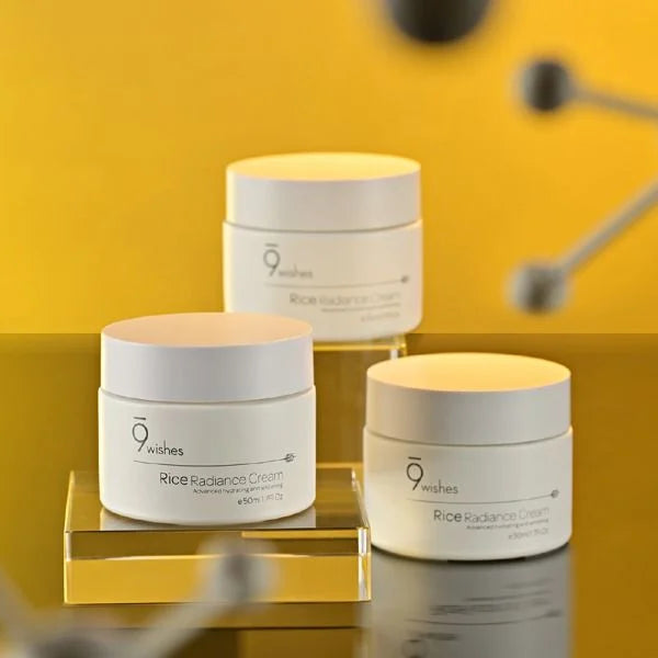 9Wishes Rice Radiance Cream 50ml - Korean Moisturizer for Brightening & Hydration - Day & Night Face Cream for Glowing Skin