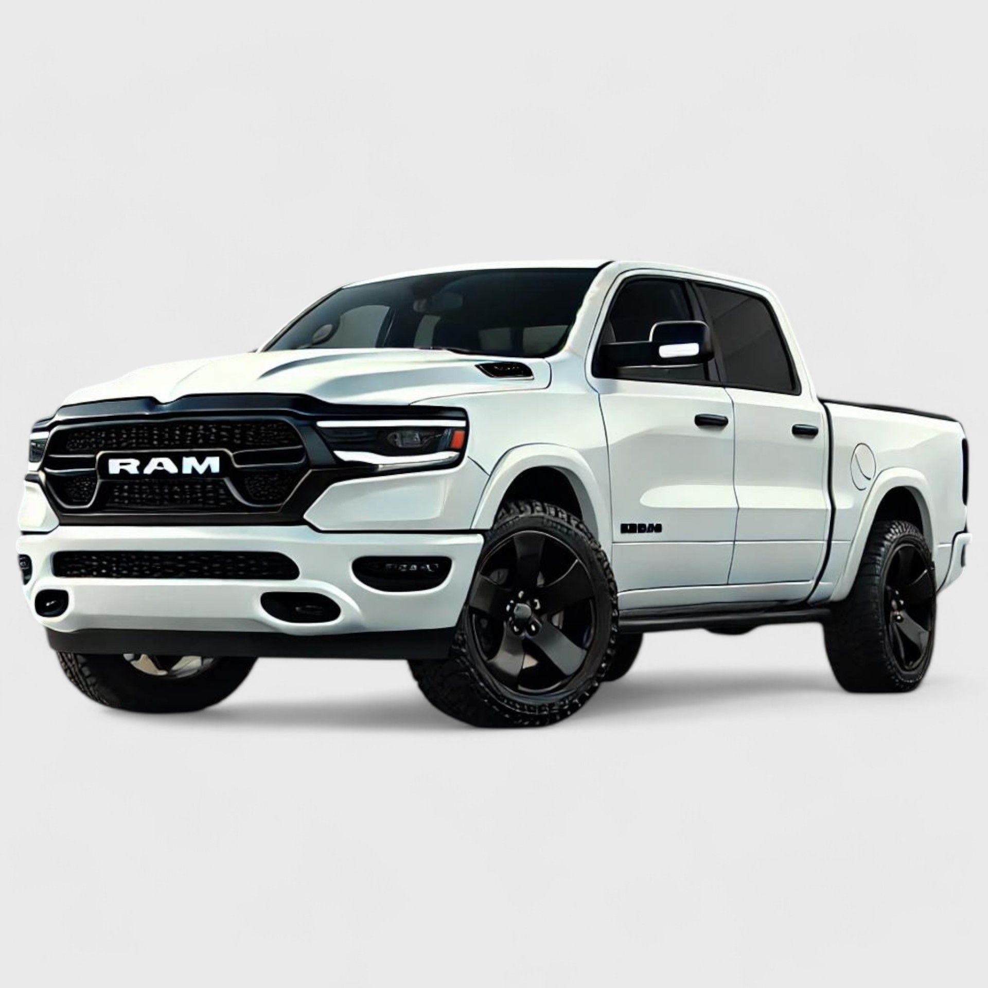 Gloss Black Chrome Delete Door Handle Cover Set for Ram 1500 - Upgrade Your Truck's Style & Protection (2019-2023 Models) | Perfect for Off-Roading, Car Shows & Daily Driving