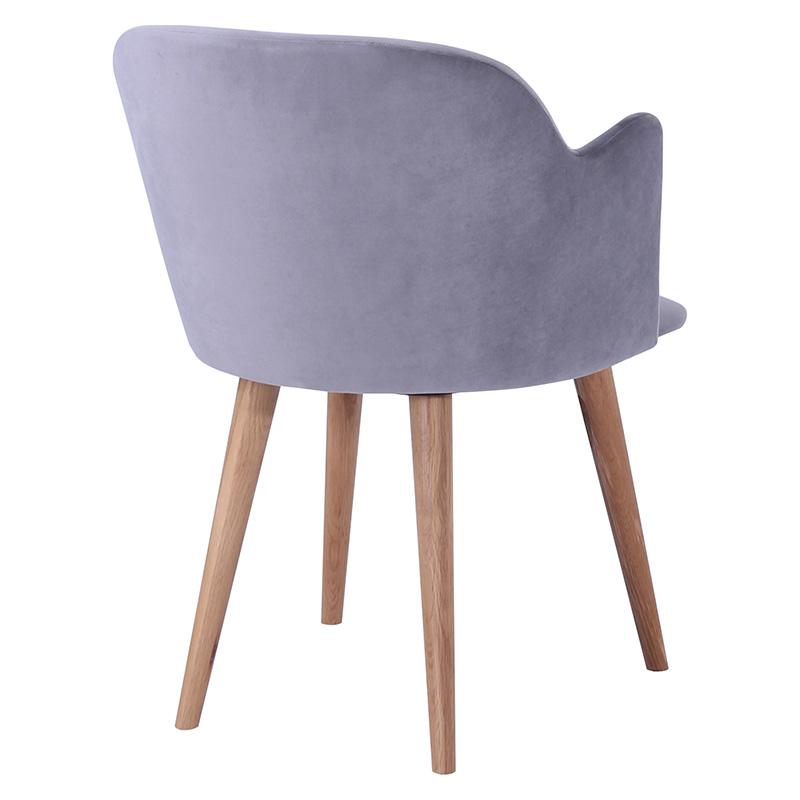 NAYELI Modern Dining Chair - Grey Upholstered Seat - Comfortable & Stylish for Kitchen, Dining Room, or Home Office