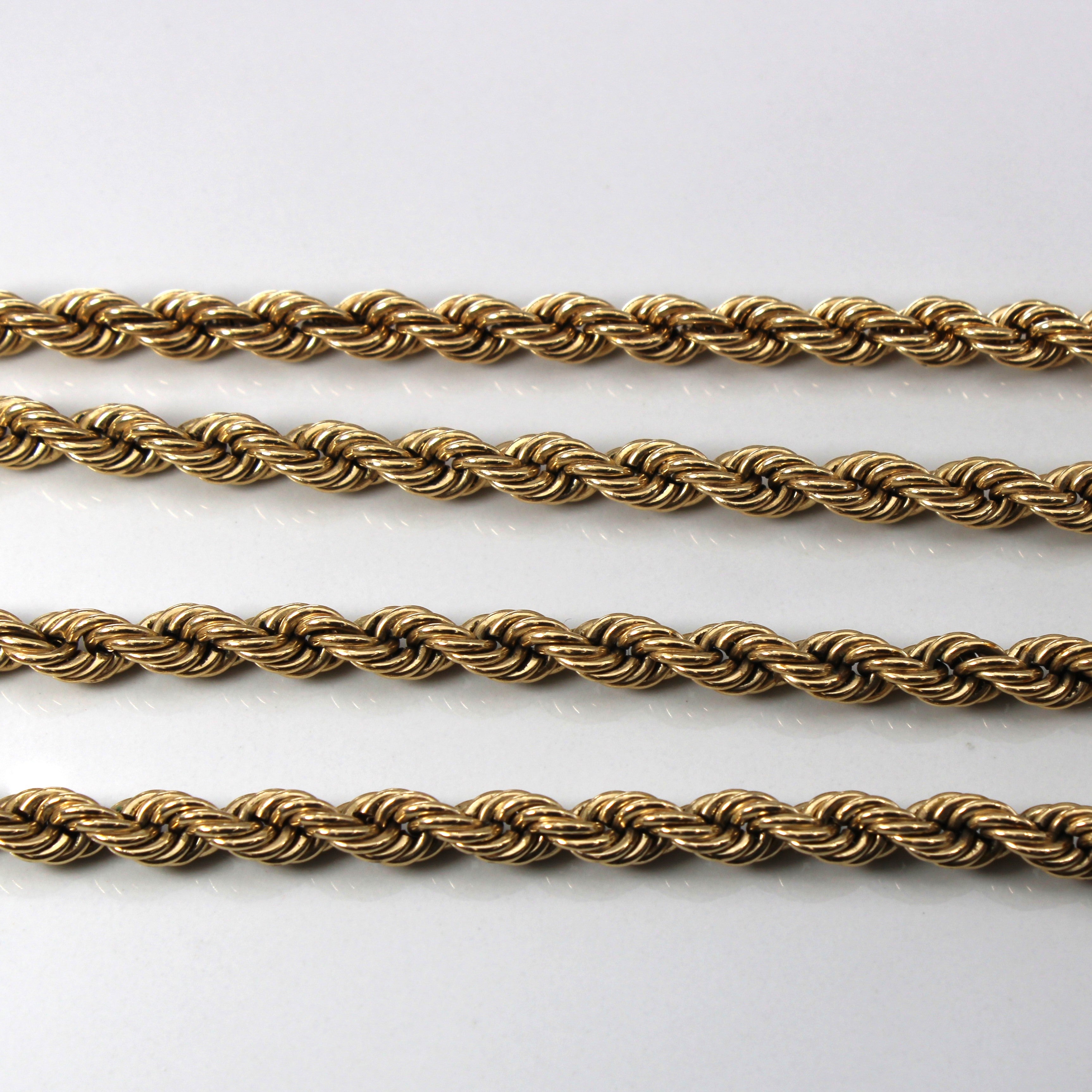 10k Yellow Gold Rope Chain Necklace 24 Inch - Durable & Stylish Jewelry for Men & Women - Perfect for Everyday Wear, Gifts & Special Occasions
