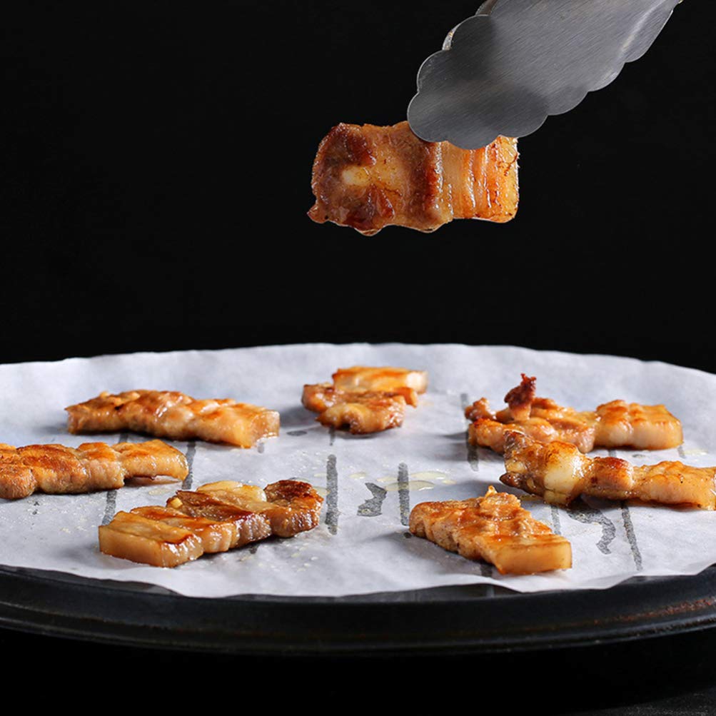 50pcs Nonstick Greaseproof Parchment Paper Rounds - Heavy Duty Baking Sheets for BBQ, Tortilla Wrapping, Cake Liners & Griddle Cooking - Perfect for Grilling, Baking & Food Prep