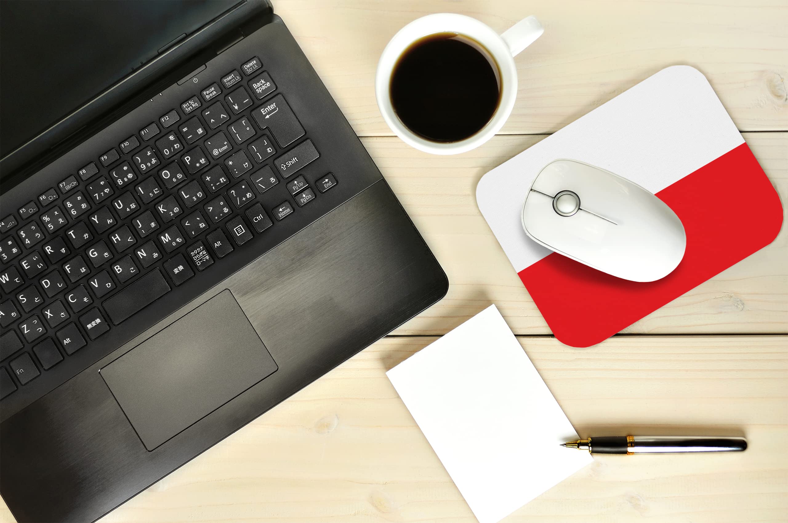 Poland Flag Mouse Pad - Non-Slip Rubber Base, Smooth Surface for Gaming & Office Use - Perfect for PC, Laptop & Computer Workstations