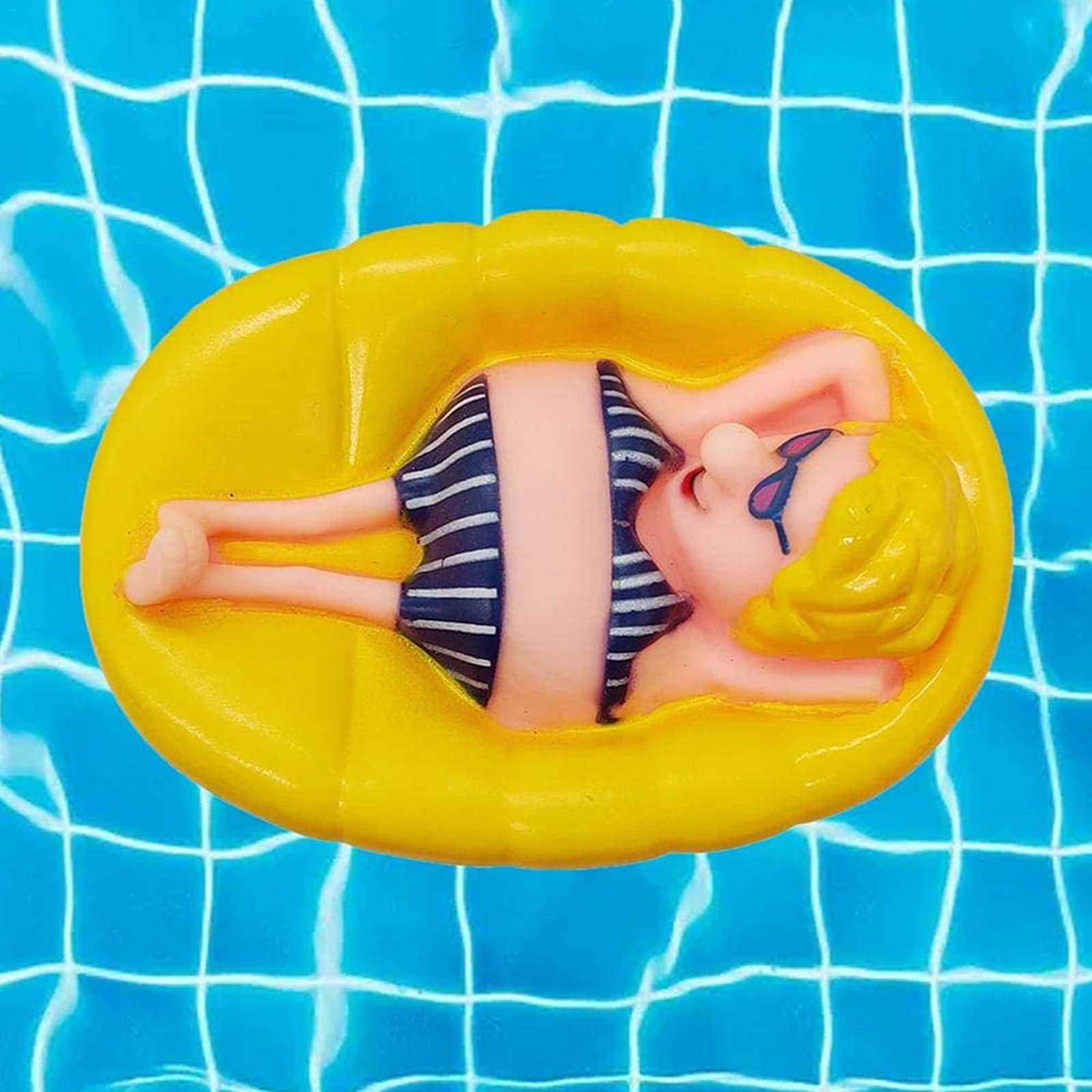 Floating Pool Thermometer - Cartoon Poop Design, Easy Read Water Temperature Gauge for Swimming Pools, Fish Ponds, Spas & Bathtubs (Yellow, One Size) - Perfect for Home, Backyard & Vacation Use