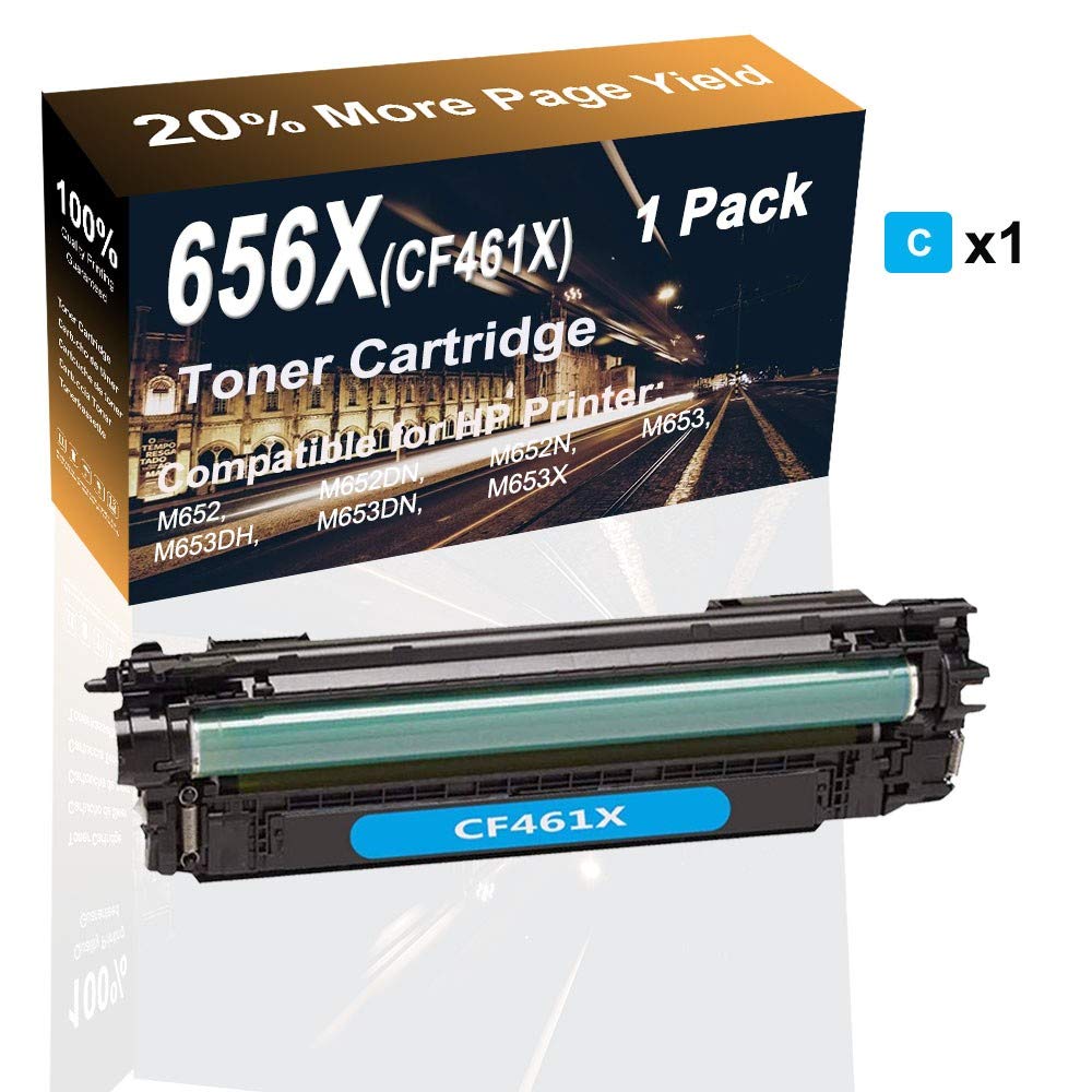 High Yield Cyan Toner Cartridge Replacement for HP 656X CF461X - Compatible with HP M652n M653dn M653dh Laser Printers - Perfect for Office Printing & Bulk Document Production