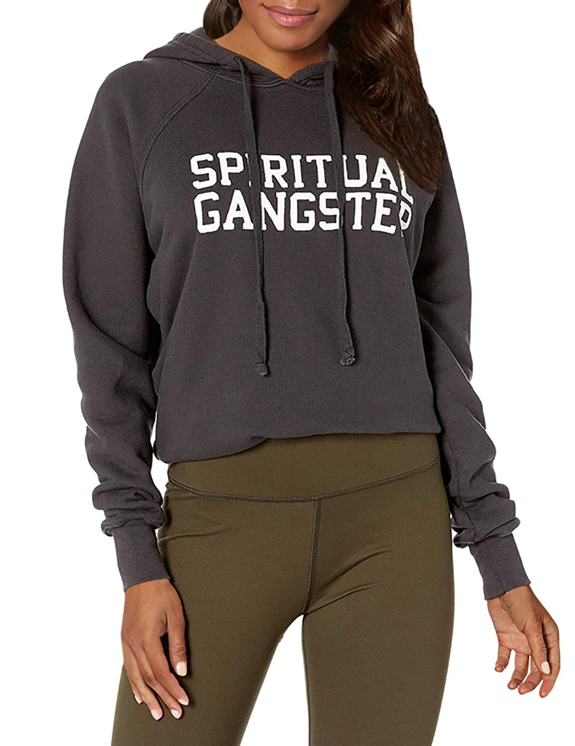 Spiritual Gangster Women's Varsity Classic Raglan Hoodie - Cozy Pullover Sweatshirt for Yoga, Meditation & Casual Wear